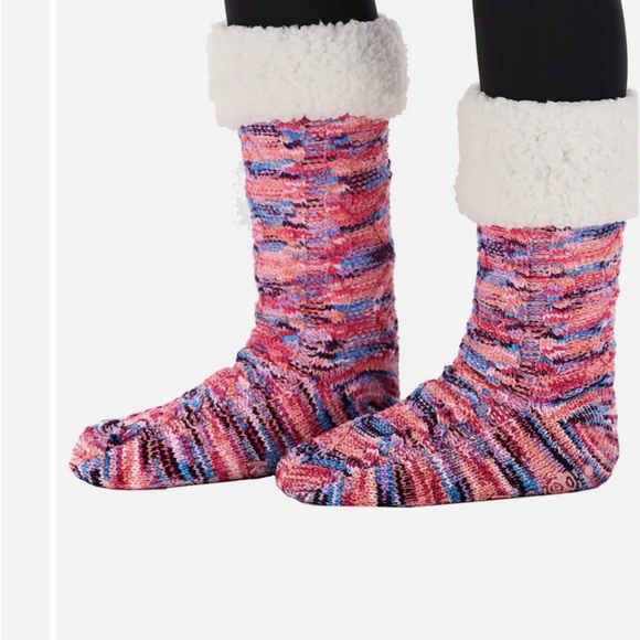 The Comfy Slipper Socks in Pink Multi - women’s size 6-10 - Christmas gifts! - Picture 9 of 12